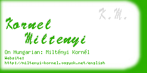 kornel miltenyi business card