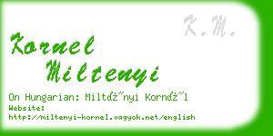 kornel miltenyi business card